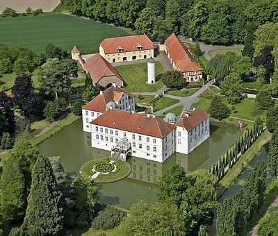 Luftaufnahme Schloss Hünnefeld in Bad Essen